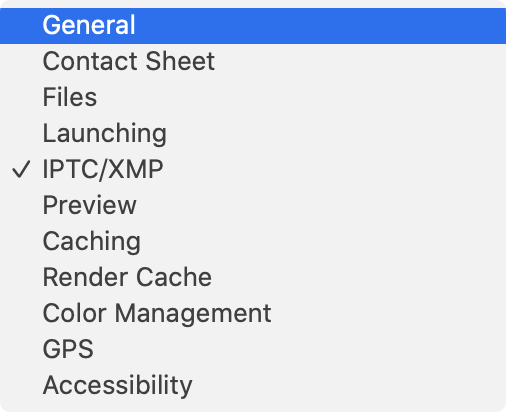 Screenshot of Settings menu
