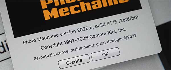 Photo Mechanic build number screenshot